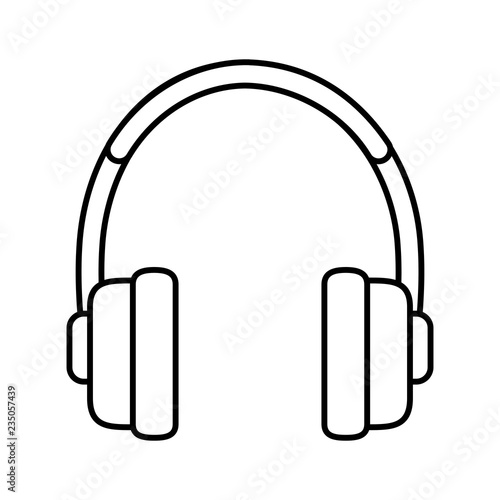 earphones audio isolated icon