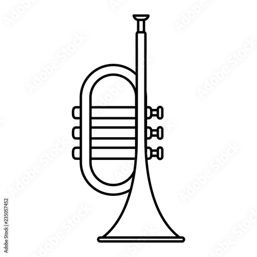 trumpet musical isolated icon