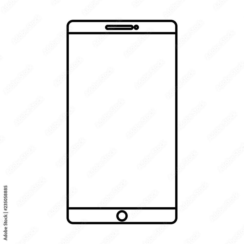 smartphone device isolated icon smartphone device isolated icon