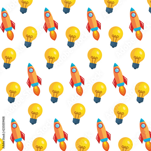 bulb light with rockets launcher pattern