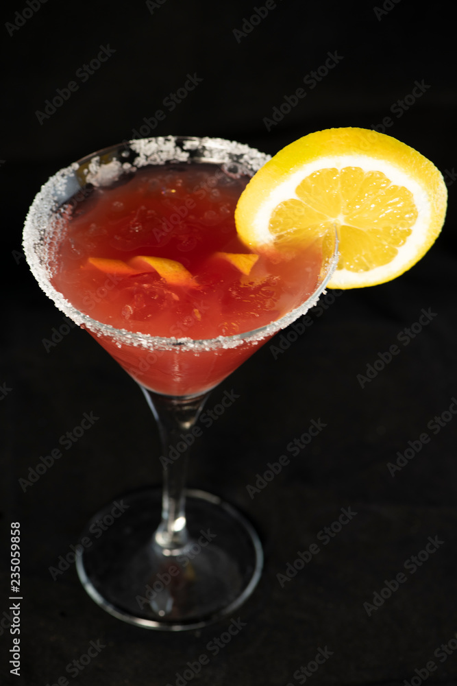 Cosmopolitan Cocktail with cranberry juice, vodka, lime juice and cointreau Cosmopolitan Cocktail with cranberry juice, vodka, lime juice and cointreau
