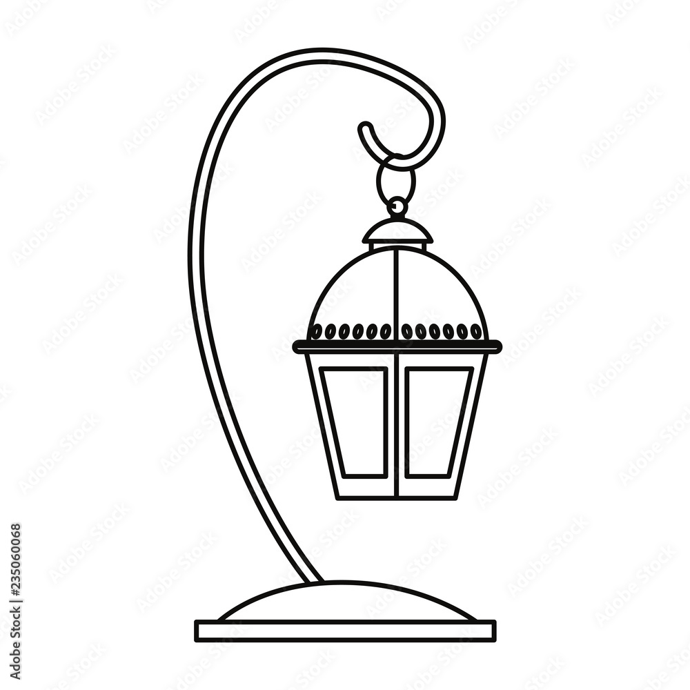 Fototapeta premium antique lamp on white background