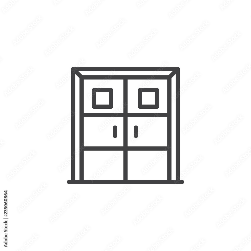 Laboratory doors outline icon. linear style sign for mobile concept and web design. Double door simple line vector icon. Symbol, logo illustration. Pixel perfect vector graphics Laboratory doors outline icon. linear style sign for mobile concept and web design. Double door simple line vector icon. Symbol, logo illustration. Pixel perfect vector graphics