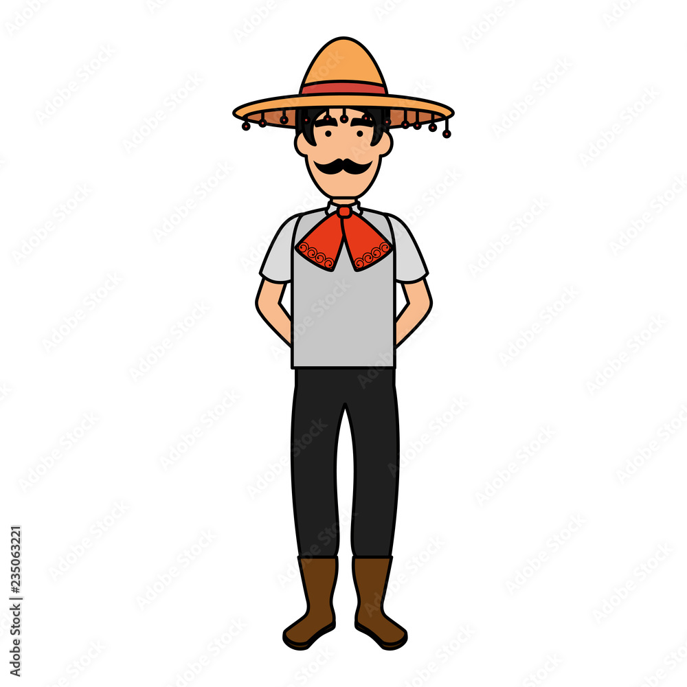 traditional mexican mariachi character