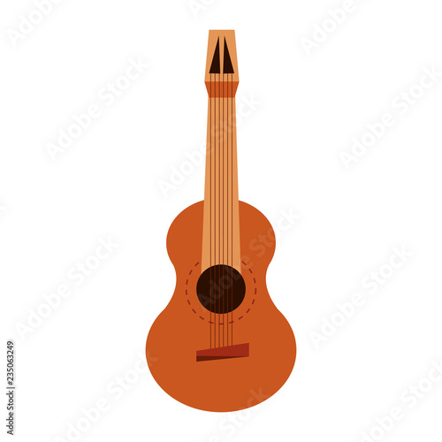 guitar instrument on white background
