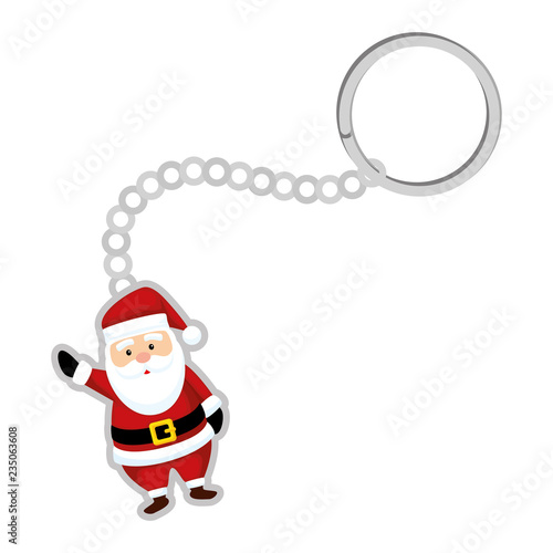 keychain with cute santa claus character
