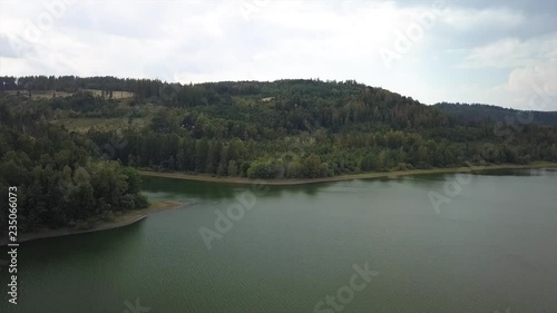 River close to water dam in Czech republic photo