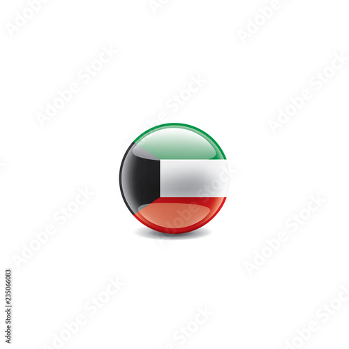 Kuwait flag, vector illustration on a white background