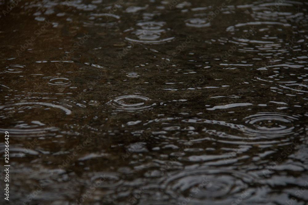 water drops on surface