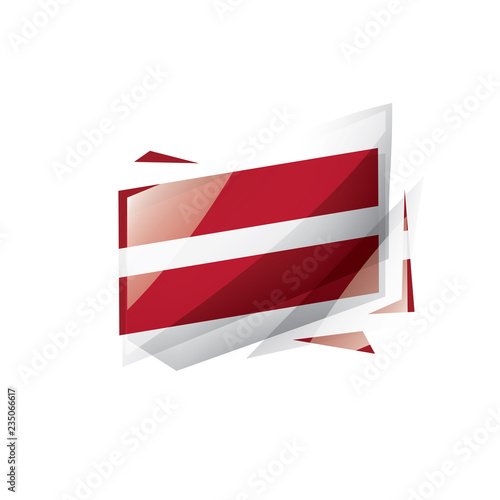 Laos flag, vector illustration on a white background Free Download Laos flag, vector illustration on a white background - GFXLoad