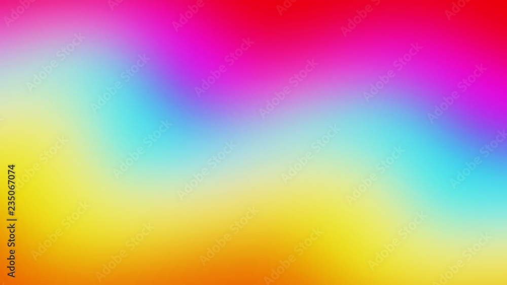 Abstract blurred gradient background in bright colors. Colorful smooth illustration