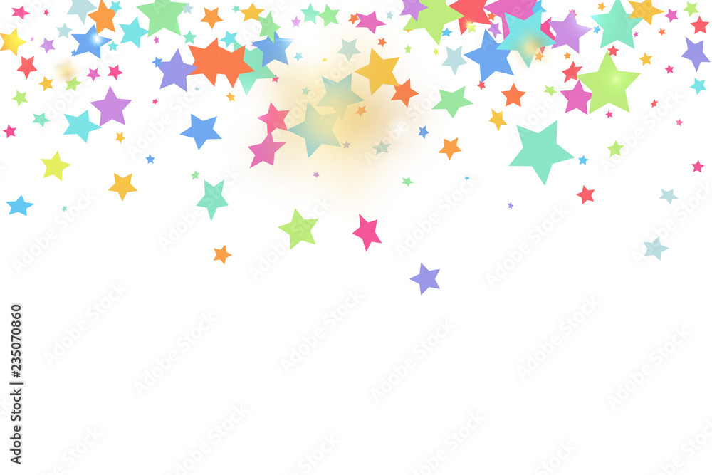 Star falling confetti background. Star falling confetti background.