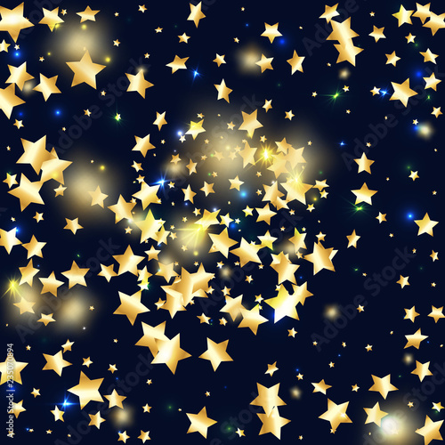 Fototapeta Naklejka Na Ścianę i Meble -  Star falling confetti background.