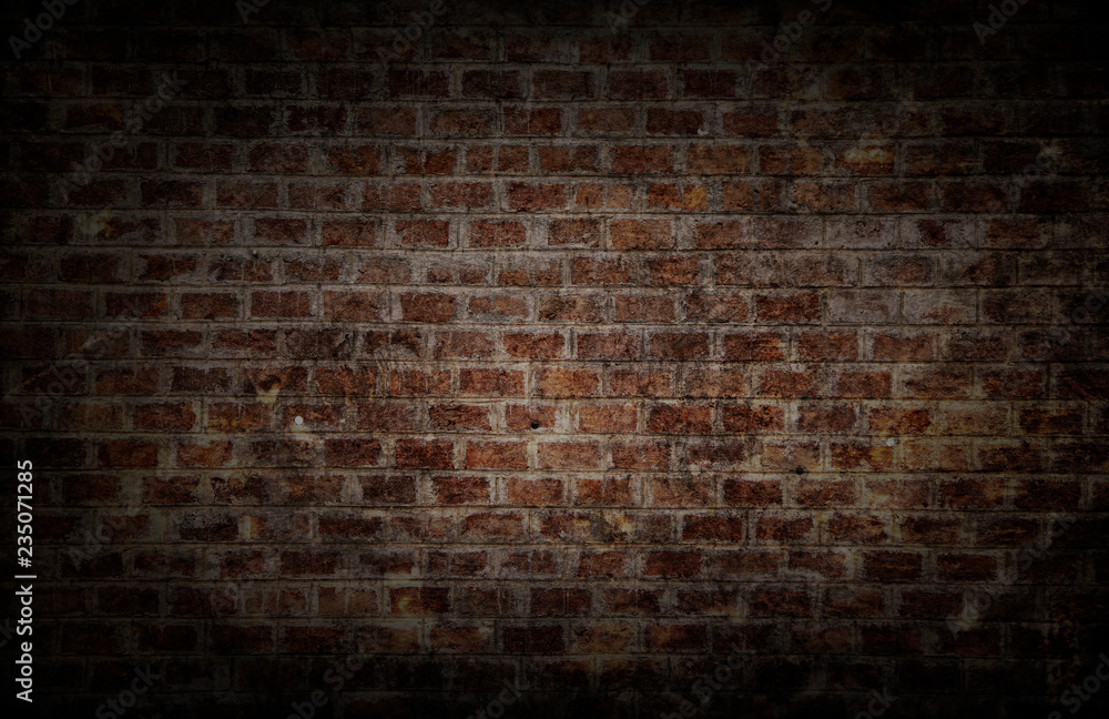 Old Brick Wall With Orange Stains. Have Light For Background Or Wallpaper.  Stock Photo, Picture And Royalty Free Image. Image 93460807.