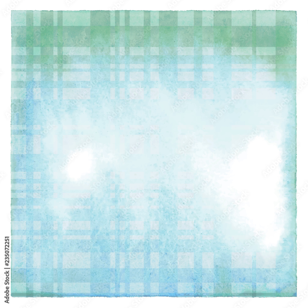 Green and blue watercolor with squares and lines pattern Green and blue watercolor with squares and lines pattern
