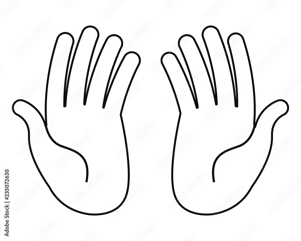 Obraz premium human hands on white background