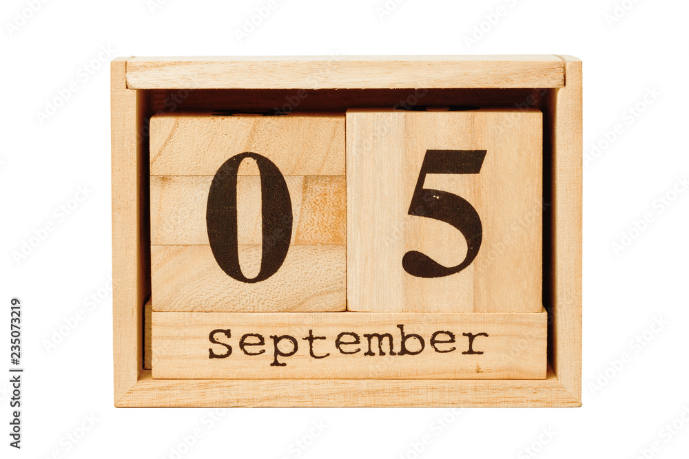 wood calendar isolated on white background wood calendar isolated on white background