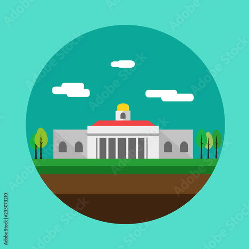 Bogor Palace / istana bogor, landmark of bogor city indonesia vector illustration photo