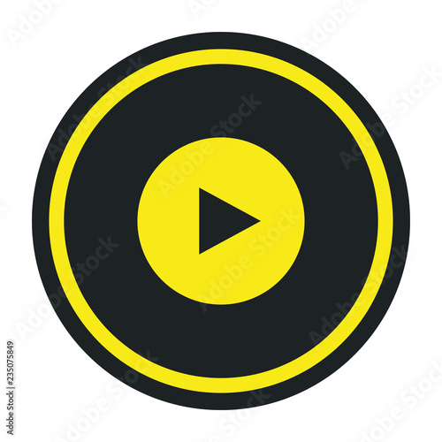 Free Download play button isolated icon - GFXLoad