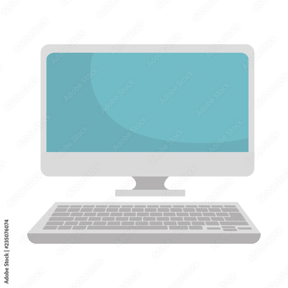 computer desktop isolated icon computer desktop isolated icon