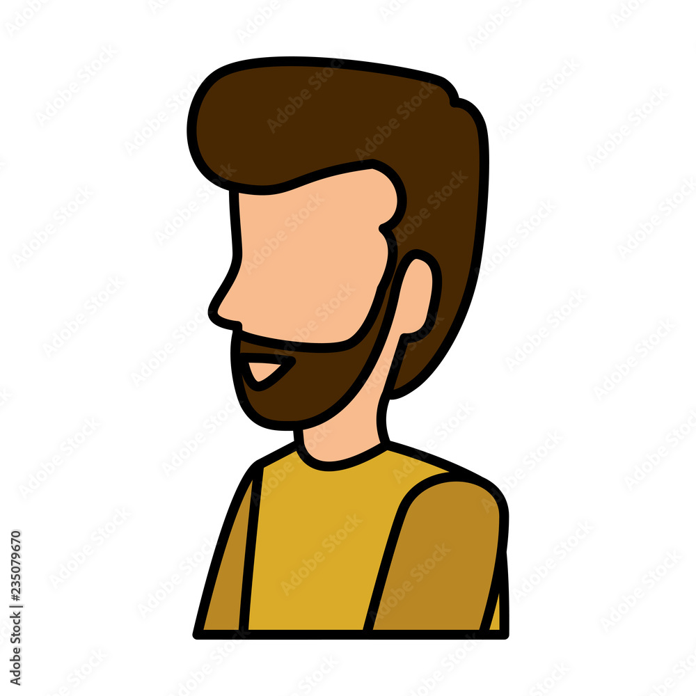 young man with beard avatar character