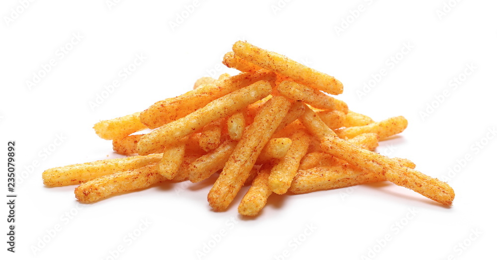 Flips sticks, snacks isolated on white background Flips sticks, snacks isolated on white background