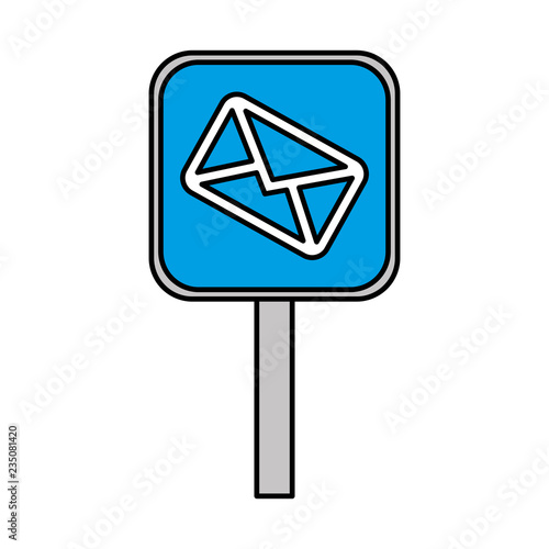 signal with envelope mail