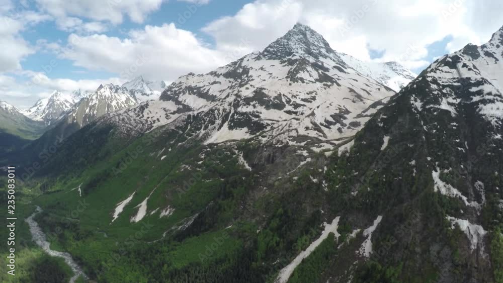 Caucasus. Dombay gorge near Belalakaya mountain. Caucasus. Dombay gorge near Belalakaya mountain.