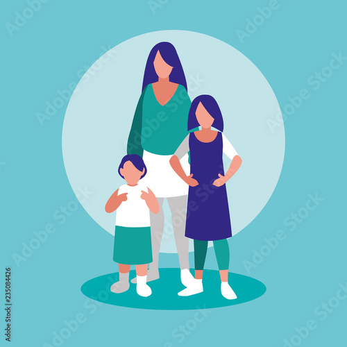 group of family members characters