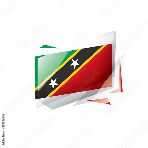 Saint Kitts and Nevis flag, vector illustration on a white background Free Download Saint Kitts and Nevis flag, vector illustration on a white background - GFXLoad