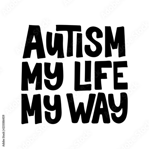 Autism hand drawn lettering
