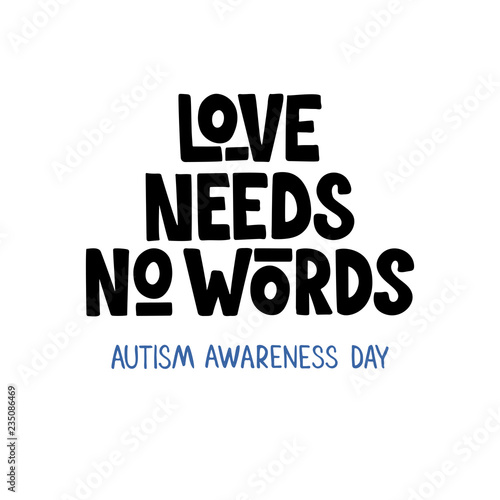 Autism hand drawn lettering