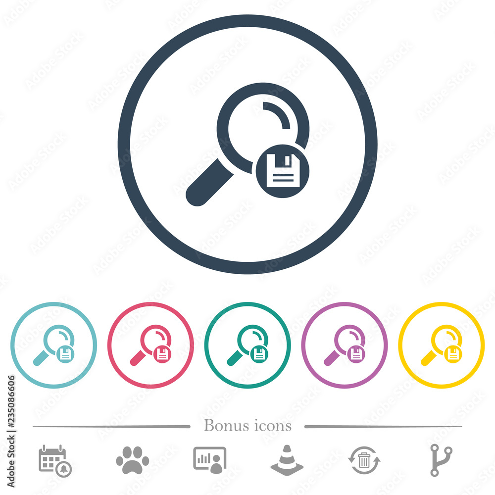 Save search results flat color icons in round outlines Save search results flat color icons in round outlines