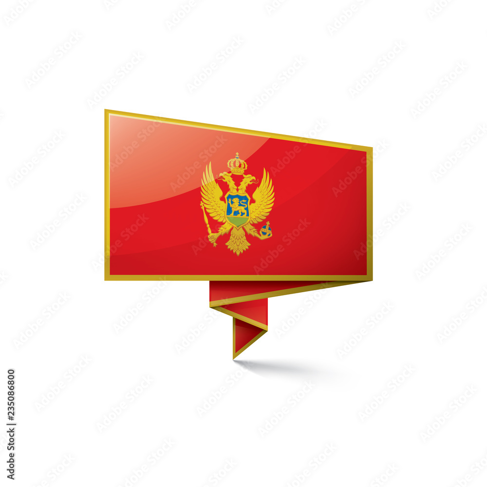 montenegro flag, vector illustration on a white background montenegro flag, vector illustration on a white background