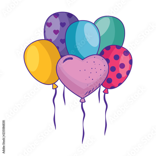 party balloons celebration icon