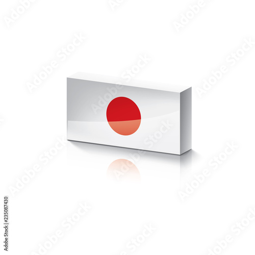 Japan flag, vector illustration on a white background Free Download Japan flag, vector illustration on a white background - GFXLoad