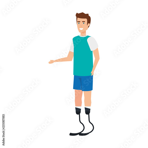 man with foot prosthesis