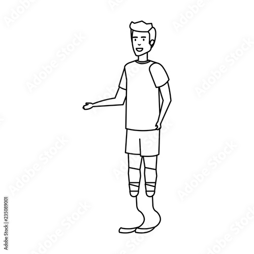 man with foot prosthesis