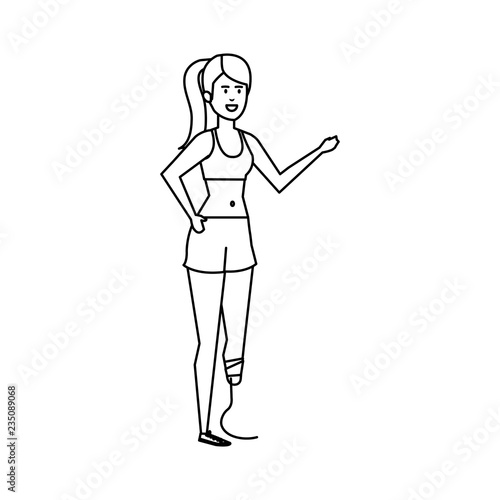 woman with foot prosthesis