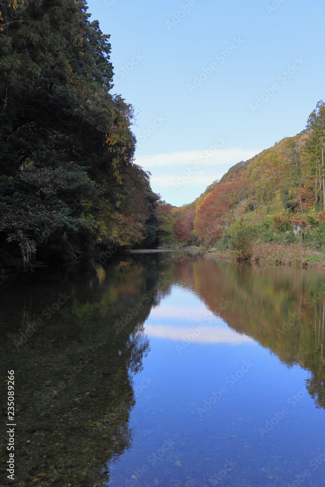 日本 秋の武蔵嵐山渓谷