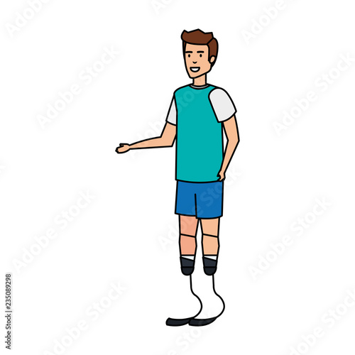 man with foot prosthesis