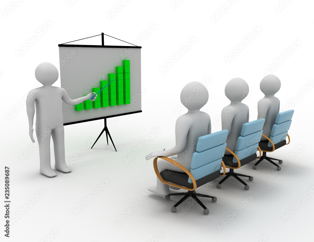 business presentation concept . 3d rendered illustration business presentation concept . 3d rendered illustration