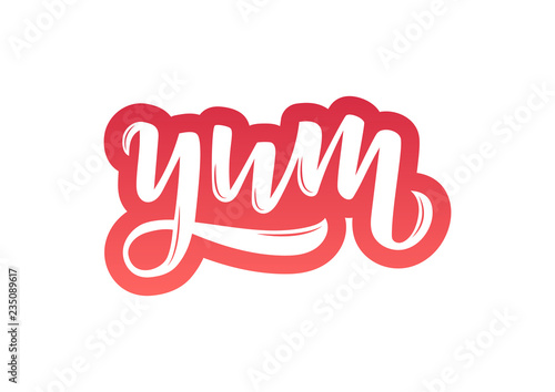 Yum hand drawn lettering