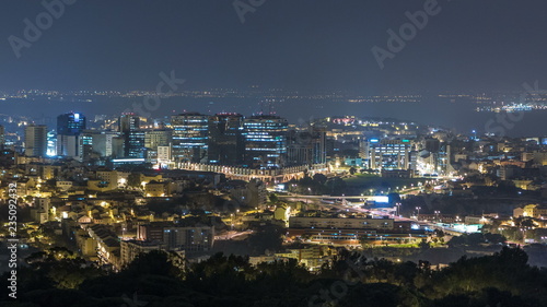 Panoramic View over Lisbon and Almada from a viewpoint in Monsanto timelapse.