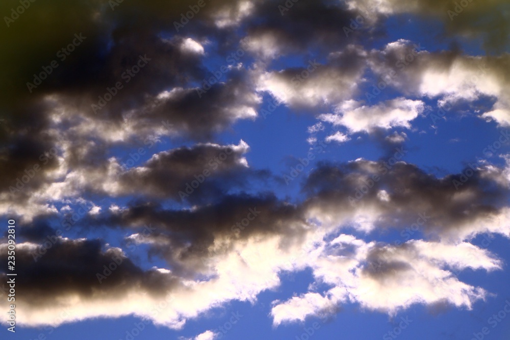 Obraz premium lovely colorful light clouds in the sky for using in design as background.