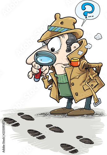 The detective follows traces