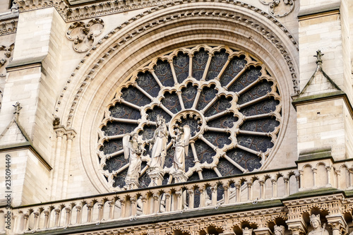 Notre Dame de paris Church cathedral, Photo image a Beautiful panoramic view of Paris Metropolitan City photo