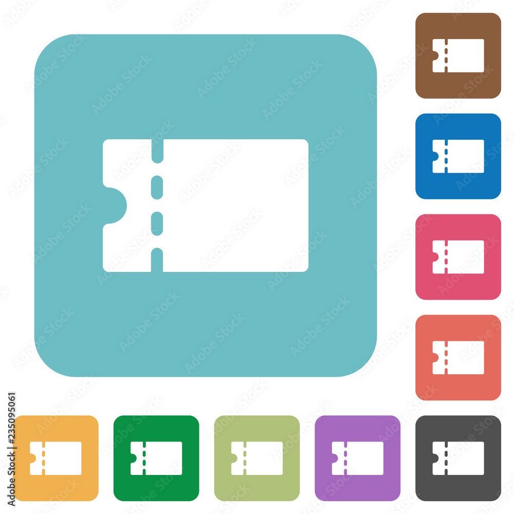 Blank discount coupon rounded square flat icons Blank discount coupon rounded square flat icons