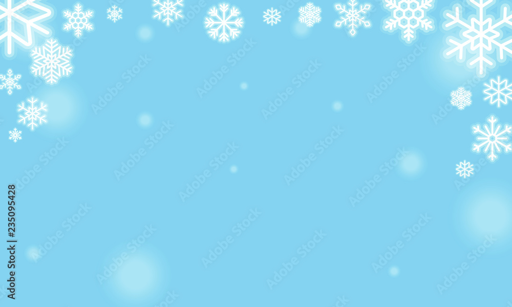Blue background with snowflake for christmas Blue background with snowflake for christmas