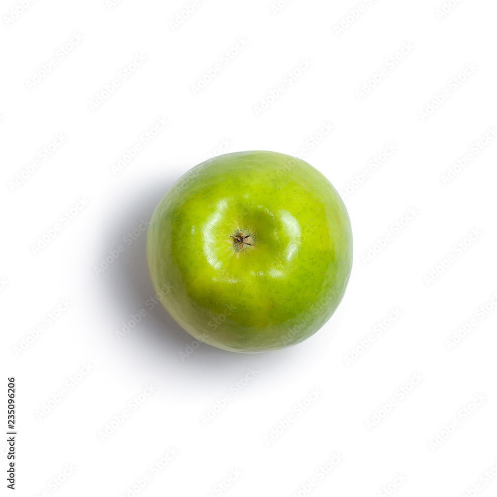 green apple granny smith with shadow on white isolated green apple granny smith with shadow on white isolated